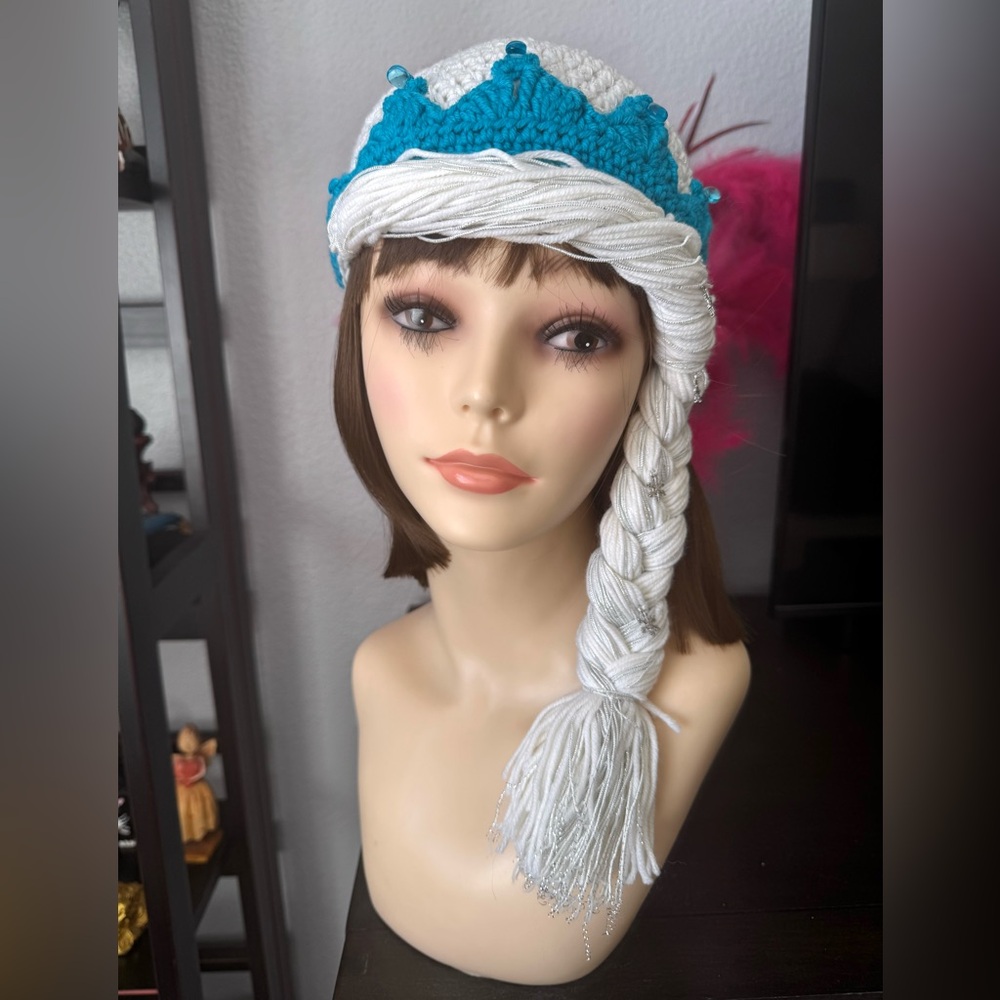 Elsa Crocheted Handcrafted Costume Hat